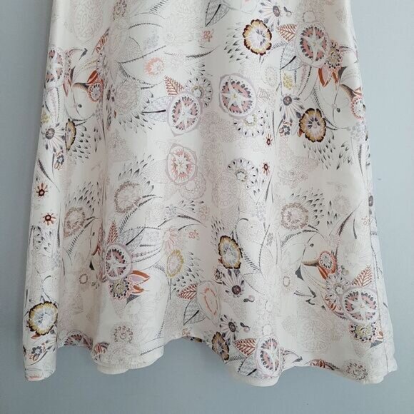 INWEAR BLACK LADYBIRD / Denmark Kitomi 100% Silk Floral Knee Length Dress Sz 6 - Picture 7 of 14